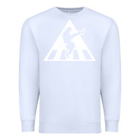 White The Ministry of Silly Walks Distressed Premium Sweatshirt - artisFamous