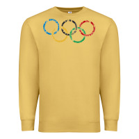 Antique Gold OLYMPIC RINGS Premium Sweatshirt - artisFamous