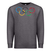 Charcoal Heather OLYMPIC RINGS Premium Sweatshirt - artisFamous