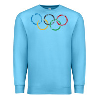 Ocean Blue OLYMPIC RINGS Premium Sweatshirt - artisFamous