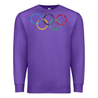 Purple OLYMPIC RINGS Premium Sweatshirt - artisFamous