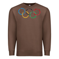 Chestnut OLYMPIC RINGS Premium Sweatshirt - artisFamous