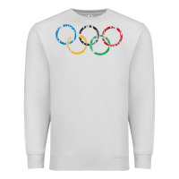 Dove Grey OLYMPIC RINGS Premium Sweatshirt - artisFamous