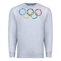 Heather Grey OLYMPIC RINGS Premium Sweatshirt - artisFamous