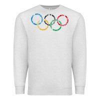 Oatmeal Heather OLYMPIC RINGS Premium Sweatshirt - artisFamous