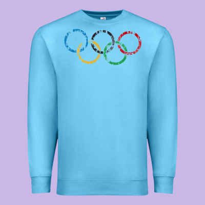 Olympic Rings Premium Sweatshirt Designed By Artisfamous