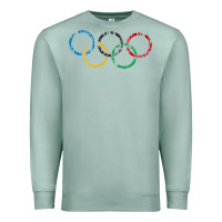 Seafoam OLYMPIC RINGS Premium Sweatshirt - artisFamous