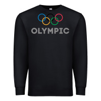 Black OLYMPIC RINGS Premium Sweatshirt - artisFamous