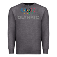 Charcoal Heather OLYMPIC RINGS Premium Sweatshirt - artisFamous