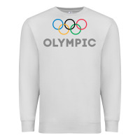 Dove Grey OLYMPIC RINGS Premium Sweatshirt - artisFamous
