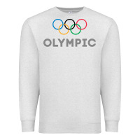 Oatmeal Heather OLYMPIC RINGS Premium Sweatshirt - artisFamous