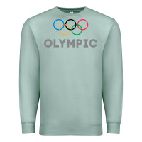 Seafoam OLYMPIC RINGS Premium Sweatshirt - artisFamous