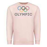 Pale Pink OLYMPIC RINGS Premium Sweatshirt - artisFamous