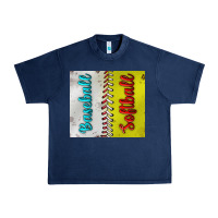 Navy Baseball And Softball Tumbler Urban Heavy Tee - BundleAndBundleShop