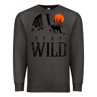Smoke stay wild illustration with mountain Premium Sweatshirt - artisFamous