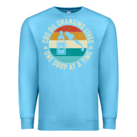 Ocean Blue CBD Oil Changing Lives Premium Sweatshirt - artisFamous