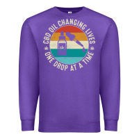 Purple CBD Oil Changing Lives Premium Sweatshirt - artisFamous