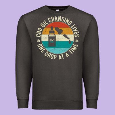 Cbd Oil Changing Lives Premium Sweatshirt Designed By Artisfamous