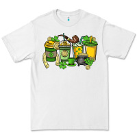 White St. Patrick's Day coffee cups Premium Tee - HowdyJamesFarm