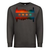 Smoke chicago flag skyline Premium Sweatshirt - artisFamous