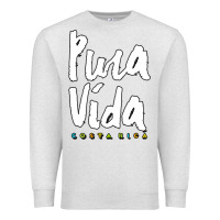 Oatmeal Heather costa rica pura vida Premium Sweatshirt - artisFamous