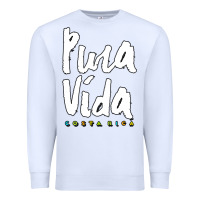 White costa rica pura vida Premium Sweatshirt - artisFamous