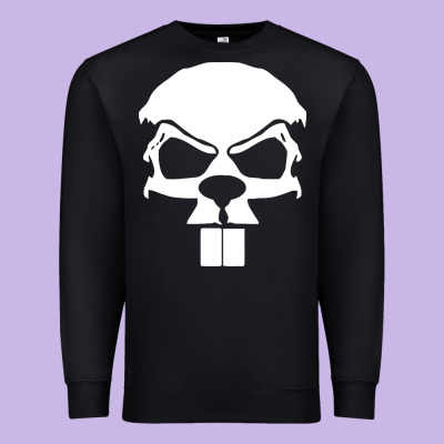 Crazy Beaver Skull Premium Sweatshirt Designed By Artisfamous