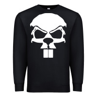 Black crazy beaver skull Premium Sweatshirt - artisFamous