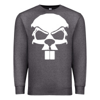 Charcoal Heather crazy beaver skull Premium Sweatshirt - artisFamous