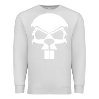 Dove Grey crazy beaver skull Premium Sweatshirt - artisFamous