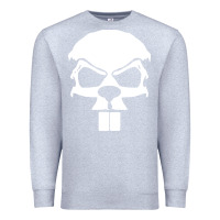 Heather Grey crazy beaver skull Premium Sweatshirt - artisFamous