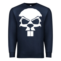 Navy crazy beaver skull Premium Sweatshirt - artisFamous