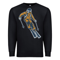 Black born to ski Premium Sweatshirt - artisFamous