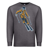 Charcoal Heather born to ski Premium Sweatshirt - artisFamous