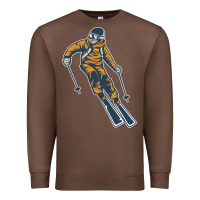 Chestnut born to ski Premium Sweatshirt - artisFamous