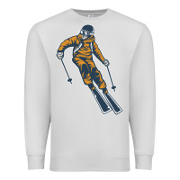 Dove Grey born to ski Premium Sweatshirt - artisFamous