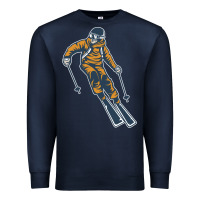 Navy born to ski Premium Sweatshirt - artisFamous