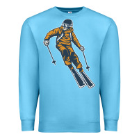 Ocean Blue born to ski Premium Sweatshirt - artisFamous