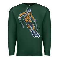 Sports Green born to ski Premium Sweatshirt - artisFamous