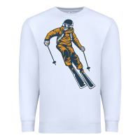 White born to ski Premium Sweatshirt - artisFamous