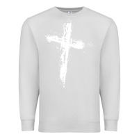 Dove Grey cross Premium Sweatshirt - artisFamous
