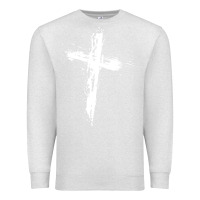 Oatmeal Heather cross Premium Sweatshirt - artisFamous