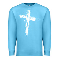 Ocean Blue cross Premium Sweatshirt - artisFamous