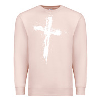 Pale Pink cross Premium Sweatshirt - artisFamous