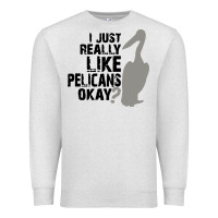 Oatmeal Heather i just really like pelicans okay Premium Sweatshirt - artisFamous