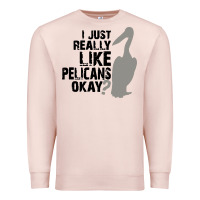 Pale Pink i just really like pelicans okay Premium Sweatshirt - artisFamous
