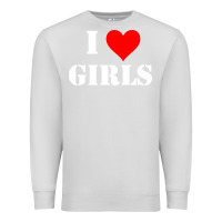 Dove Grey i love girls Premium Sweatshirt - artisFamous