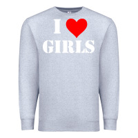 Heather Grey i love girls Premium Sweatshirt - artisFamous