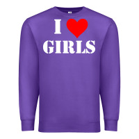 Purple i love girls Premium Sweatshirt - artisFamous