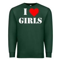Sports Green i love girls Premium Sweatshirt - artisFamous